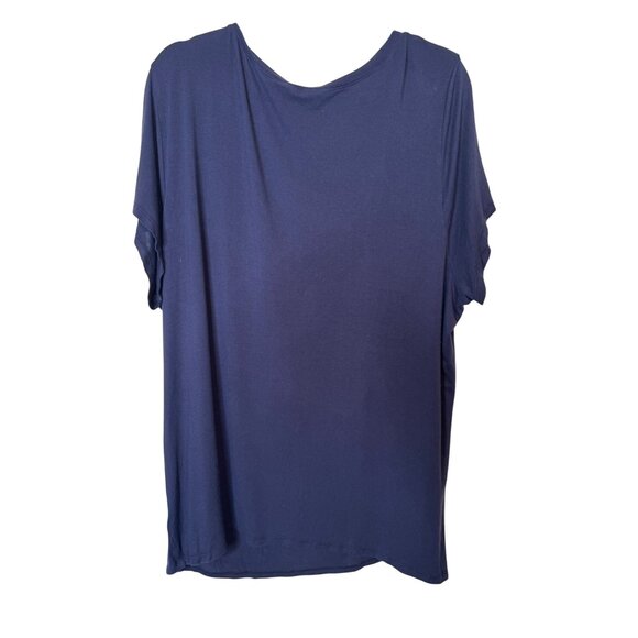2/$30 Torrid Women Plus Size 3 Navy Blue T-Shirt - Picture 3 of 14